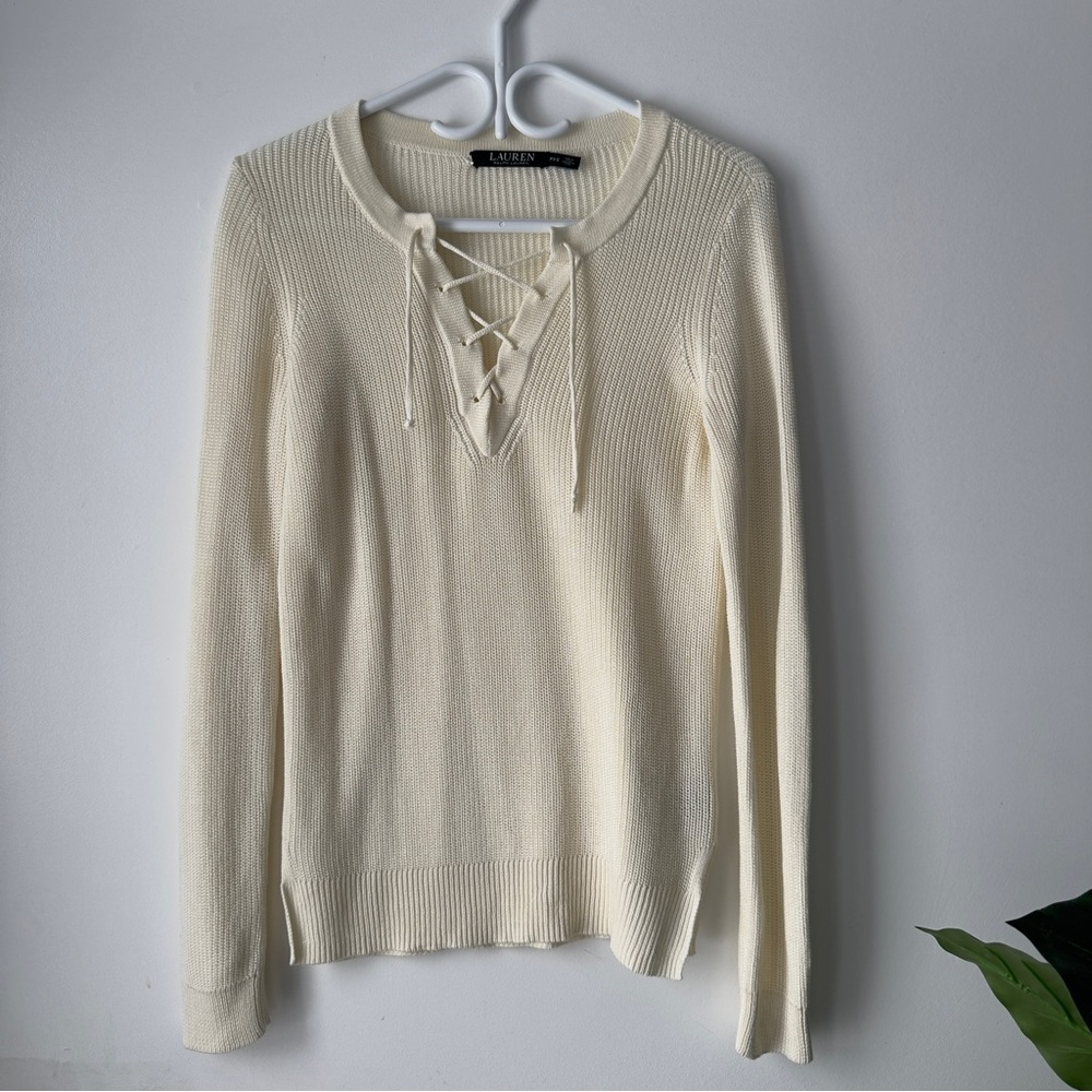 RALPH LAUREN knit v neck sweater